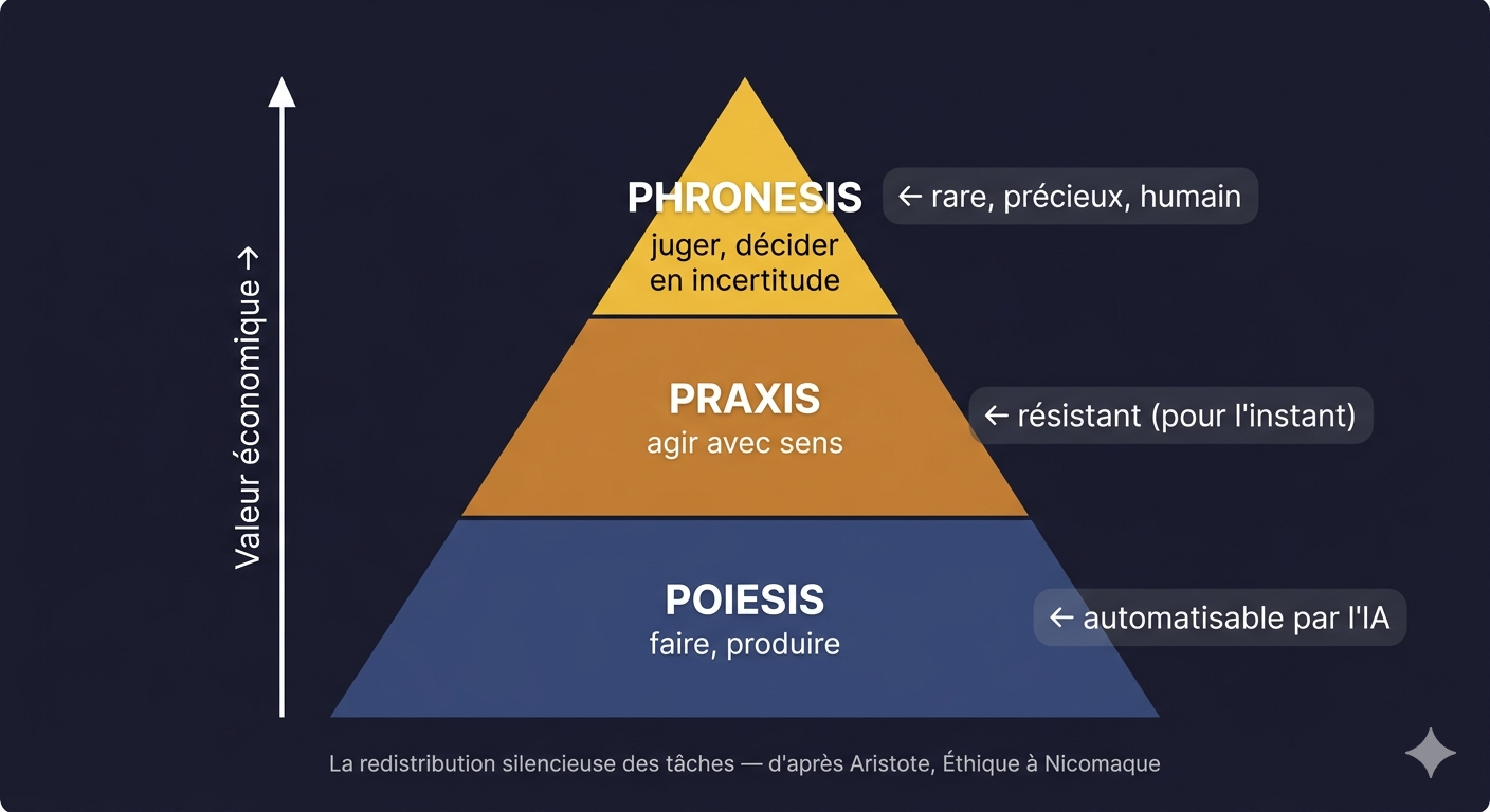 Pyramide Poiesis → Praxis → Phronesis