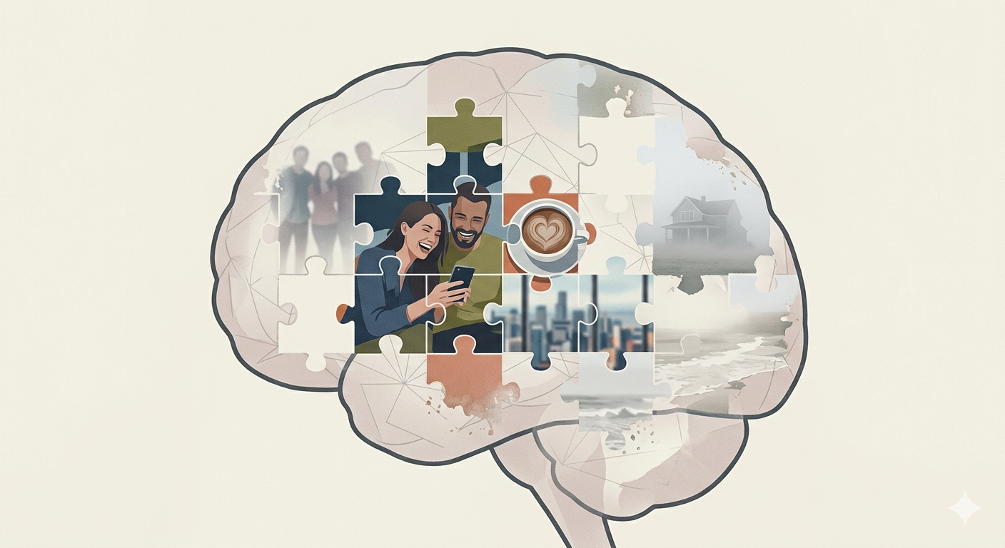 La mémoire reconstruit depuis des fragments incomplets